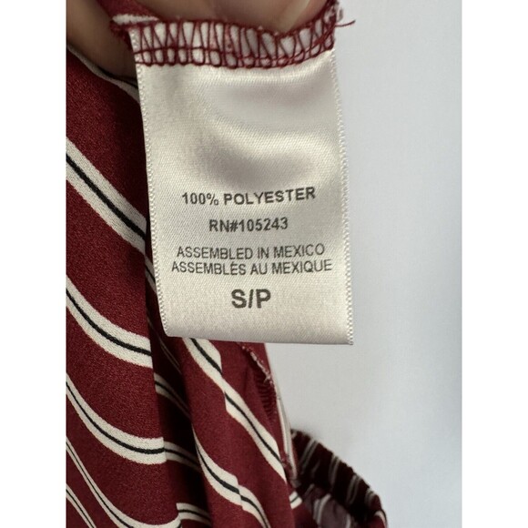 Bobeau Women’s Maroon Striped Off The Shoulder Blouse Women’s Size S - Picture 5 of 5